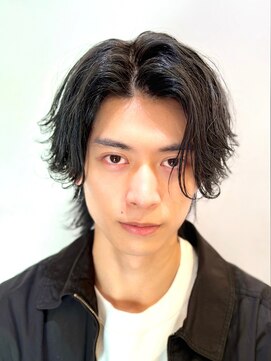 ミンクス 銀座店(MINX) 銀座センターパートフェザーパーマメンズパーマ MINX中村