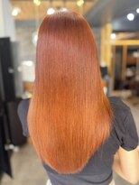 ラピス 横浜(Lapis) オレンジブラウンブリーチカラーダブルカラーシールエクステ