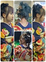 クリア 美容室 成人式☆セット&振袖着付け