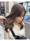 透けブラウン×ベージュインナーカラー