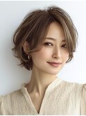 ◇大人可愛い20代30代40代50代ミディアムレイヤー
