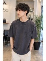 MEN's Baguz MEN'Sカット/ MEN'Sパーマ/ MEN'Sカラー 無造作ウェーブ×濡れ感マッシュメンズパーマ韓国ヘア