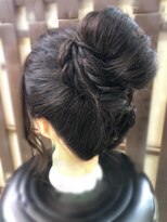 ヘアーサロン ティアレ(hair salon Tiare) 黒髪お団子フルアップ/ヘアアレンジ/編み込みアレンジ/結婚式