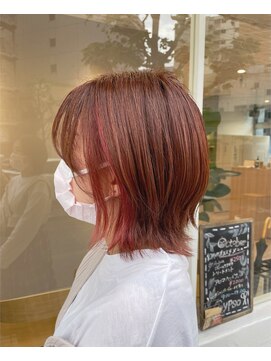 ジプソ(Gypso Hair salon) 【 イヤリングカラー × レッド 】