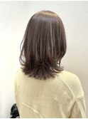 ワンカールで巻けるミディアムヘア3[中野莉子]ニュアンスカラー