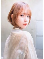 【恵比寿roro】柔らかオレンジブラウン×レイヤーボブ