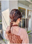 編みおろしヘアアレンジ