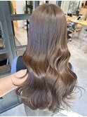ブリーチ無し透明感ベージュ艶髪