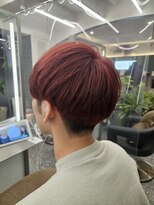 アース 錦糸町店(HAIR&MAKE EARTH)&nbsp;20代30代40代小顔ハンサムショートワンブリーチレッド