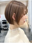 大人カワイイ小顔になるワンレンネビージュ黒髪ボブルフ髪質改善