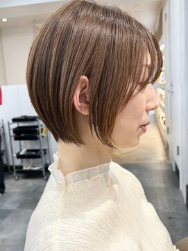 ビューエヒメ(VIEW EHIME) 大人カワイイ小顔になるワンレンネビージュ黒髪ボブルフ髪質改善