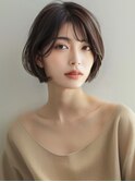 ★暗めカラーグランマッシュフェイスフレーミングデザインカラー
