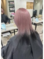 プライズ 成増店(prize)&nbsp;ホワイトピンク×ブラックカラーハイトーンダブルカラー成増