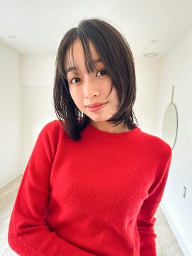 トゥコ(tuco) ミディアム　ウルフ　モテ　フェイスレイヤー　ダークブラウン