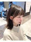 鎖骨ミディアム/オリーブカラー/学割U24/ミディアム