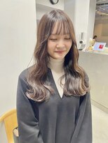 ヘアー アイス 御器所本店(HAIR ICI)&nbsp;20代30代40代ブリーチなしオリーブグレージュロングレイヤー