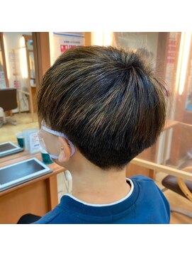 美容室ヒラトヤ 仙北店 20代30代40代ナチュラル束感ショート爽やか刈り上げマッシュ