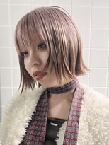 キャロルガーデンズ ボコカ 表参道(Carroll Gardens bococa)&nbsp;azu/ ブリーチ ピンクベージュ デザインカラー