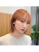 ガーデンエン 表参道(GARDEN eN)&nbsp;オレンジベージュ×ボブ