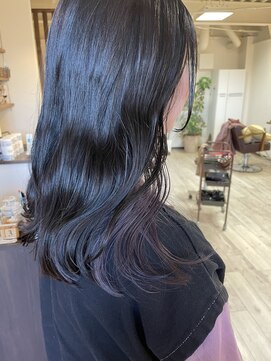 リュンヌ 門前仲町(lune) 切りっぱなしボブハイライトベージュカラーショートレイヤーロブ