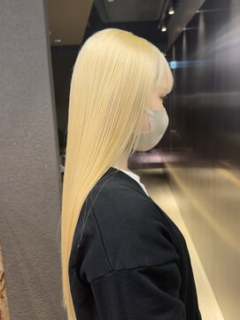 エン 栄店(enne) ホワイトブロンド×髪質改善