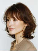 クラゲヘアー/小顔/ココアベージュ/オリーブグレー/川西