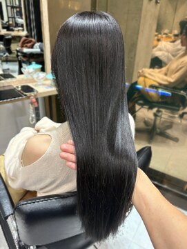 ディーエックス ウエスト(Dxxxx WEST) ダークラベンダーブラウン［韓国/顔周りカット/イルミナカラー］