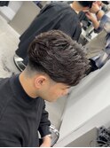 men's/メンズ/刈り上げセンターパート/リバースセンターパート