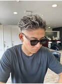 極道パーマホワイトメッシュ