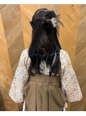 ★袴ハーフアップ