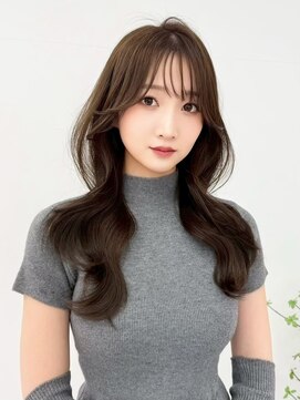 エレリー 名駅(EleRe) 大人くびれヘア×赤み消しカラーオリーブグレージュ/韓国ヘア