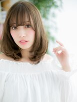 ネル 仙台(Nelu)&nbsp;仙台/髪質改善/オリーブベージュ×顔周りレイヤーボブパーマf
