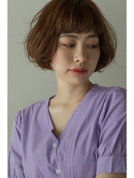 カッファ 東銀座(CUFFA) 【CUFFA】無造作カールデザインカラー大人ボブ東銀座築地新富町