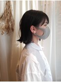 黒髪切りっぱなし外ハネボブ