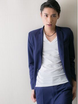 グルーミングサロン バーバー キャッスル 北浦和西口(Grooming salon Barber Castle) COOLな七三オールバック…アッシュブラックショートN