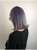 ダブルカラーラベンダーベージュカラーケアブリーチハイトーン