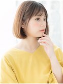 ★艶カラー切りっぱなし前下がりぶつ切りボブ20代30代40代★8
