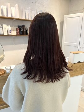 センスヘア(SENSE Hair) ブリーチなしピンクブラウンカラー