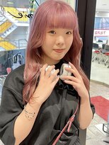 ラミエバイメルト 下北沢(lamie by melt)&nbsp;毛利/夏 暖色カラー ピンクベージュ 韓国風 くびれヘア ウェーブ