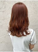 韓国風ミディアム×オレンジブラウン