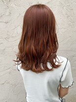 モップアップ(Mop up) 韓国風ミディアム×オレンジブラウン