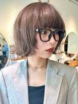 ノイカーム(noi Calm) 顔周りレイヤーカットくびれヘアミルクティーベージュカラー