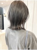 福山市美容室Caary似合わせカットぱつんとミディアムヘア