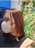 オレンジ×イヤリングカラー《西新/百道浜》