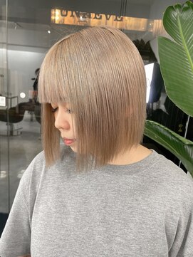 アクション 心斎橋店(ACTION) 10代20代30代　ボブ　ミルクティーベージュ