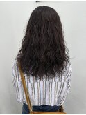 大人可愛いダブルカラーショコラブラウン似合わせレイヤーパーマ