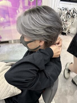 ユーフォリア 渋谷グランデ(Euphoria SHIBUYA GRANDE) メンズバレイヤージュ　ホワイトシルバー