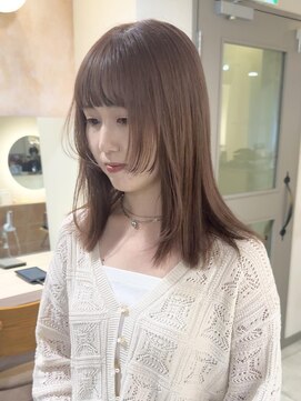 テトラ バイ ネオリーブ 横浜西口店(tetra by neolive) アプリコットオレンジ マロンベージュ 姫カットレイヤー