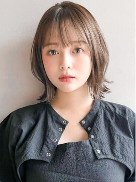 リヤン 表参道(lyann) デジタルパーマオリーブグレー外ハネボブ小顔似合わせカット