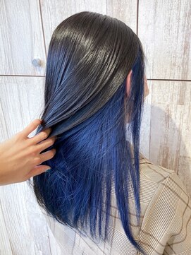 インナーカラー/ブルー/デザインカラー/推しカラー/仙台/広瀬通